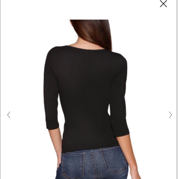 Frenchi by Nordstrom’s Black Scoop Neck Top - Picture 2 of 5